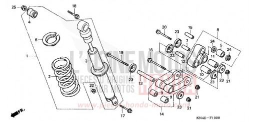 COUSSIN ARRIERE XR100R1 de 2001